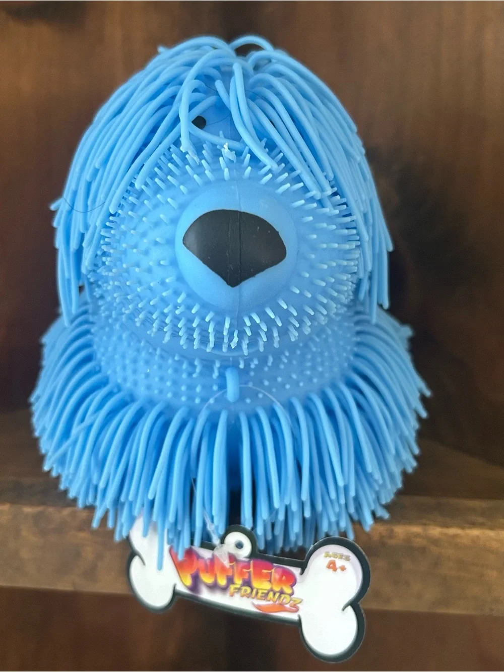 Puffer Friendz Blue Shaggy Dog Squishy Toy PPNC Pufferoo Pets Fidget Sensory New
